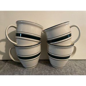 COPY - 4 Tienshan Green Stripped Crock Mug, 4 3/8 inches Tall   #13…